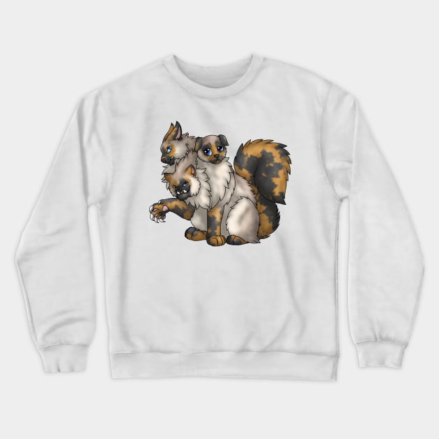 CerPURRus: Tortie Point Crewneck Sweatshirt by spyroid101